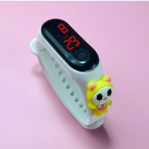 신형 2022 버튼 만화 어린이 미터 3 홍등 LED 전자 시계 초등학생 운동 피규어 팔찌