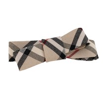 클래식 체크 스타일 고급 원단 단단한 하드 리본핀 헤어핀 자동핀