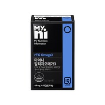 마이니 알티지오메가3 DHA rTG EPA 비타민E 임산부 눈건강 직구, 1박스, 60캡슐