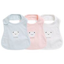 스몰도트 양면 턱받이, FREE, 분홍