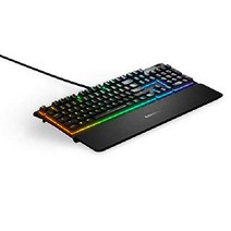 스틸시리즈 Apex 3 RGB 게이밍 키보드 10존 REB 일루미네이션 IP32 방수, 스페인