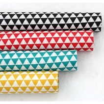 더패브릭 라미네이트원단 트라이앵글 4color 방수천/방수원단, 레드43372