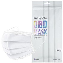 DBD 덴탈 마스크 화이트 국산 비말차단 대형 5매입포장, 5매입 50매