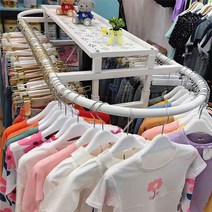 창고 매장용 이단 옷가게 스탠드옷걸이 이동식 고정식 행거 의류매장 진열대 원목 4단 우드 접이식, 원형고동대판 1.5m, 공식 표준배치
