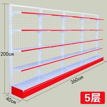 마트 편의점 곤도라 진열대 편의점 다층 과자 간식 상품 진열장 휴게실 베이커리 병원 약국, 단면 3.6m 길이 0.4m 너비 2m 높이 5층