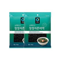 청정원 엄마손맛 맞벌이 우리가족 남해안산 청정 자른 미역 20g(8인분) x2개 국민국 아기국 산모 자취 집밥 간편식 오이냉국 무침 생일 산모 출산 미소장국, 1세트