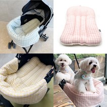 강아지 유모차 방석 쿠션 가드 개모차 켄넬방석, 유모차 쿠션(단품), 옐로우