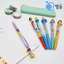 디즈니 공주 캐릭터 3색볼펜 0.5 초등 여아 필기구, 라푼젤