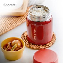 오슬로 스텐 이유식 죽통 미니 도시락통 보온보냉, 5. 레드220ml, 220ml