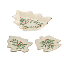 Lenox Holiday 레녹스 홀리데이 크리스마스 트리 플레이트 다이닝접시, B 파티 플레이트 트리(15cm), 1개