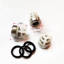 휴대용 고압 세차기 3PC AR 체크 밸브 수리 세트 전원 세척기 펌프 헤드 단방향 입구 출구 직경 14MM 높이 18MM, 100PCS, D12H14 bottom seal 1