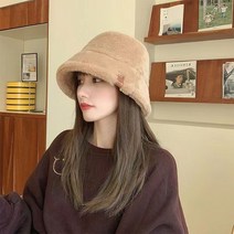 다온마켓 얼굴 작아보이는 부드러운 페이크퍼 따뜻한 버킷햇