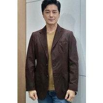 핸드메이드 스타일엔터 주문제작 스웨이드가죽자켓 투버튼가죽자켓