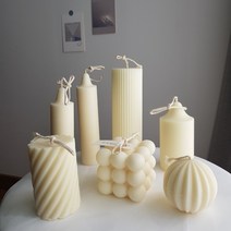 오브제캔들 필라캔들 7종 모음 더네이처하우스, 에이프릴프레쉬, 2.롱 스트라이프 기둥(250g 5x15cm)