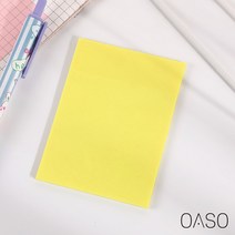 오아소 투명 방수 점착식 접착 메모지 컬러 포스트잇 250매, 노랑
