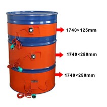 드럼통히터 히팅기 전기 가스통 온열가열기 오일 드럼 실리콘 가열 DIY 고무 가스 금속 배럴 크기 맞춤 가능, 4.800w 86x20cm - Digital displ