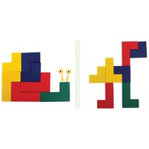 창의력발달 정사각형 분할퍼즐 빨노파초 원색블럭 수업준비 유치원, (교구+교재)STEP2 테트로미노퍼즐