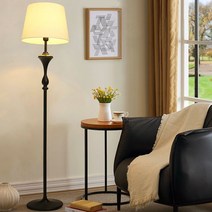 빈티지 입식 아이디어 미국식 장스탠드 간략한 거실스탠드조명, T13-블랙업 받침대없음 7 와트 무선컨트롤