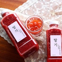 [더피움아뜰리에] 딸기청 고농축 수제 과일청+흰우유 190ml, 1000g