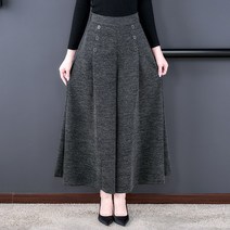 와이드밴딩팬츠 와이드핏 골덴와이드팬츠 포켓 데일리룩 울치마바지 누빔 겨울와이드팬츠 롱 치마 바지 와이드 본딩랩바지