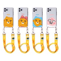 구디픽 제작 1B 카카오프렌즈 아이쿵 목걸이 스트랩 케이스 아이폰 갤럭시S 노트 전기종 호환, 라이언