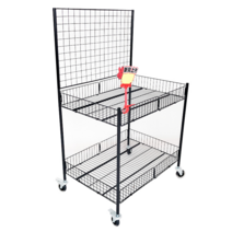 이동식 진열대 매대 수납대 철제 과자 약국 야외 평대, P