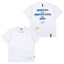 [천삼백케이] [스티그마] 23 CHAIN STANDARD FIT T-SHIRTS ( WHITE MELANGE )