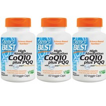 닥터스베스트 하이 앱솔션 CoQ10 플러스 PQQ 베지 캡, 60정, 3개