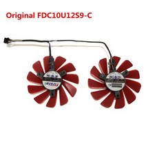 XFX RX570 RS R9 570 390X 비디오 카드 냉각 용 2 개/대 FDC10U12S9-C FY09010H12LPA RX 285 R9-390 GPU 쿨러 팬 교체, 01 Original FDC10U12S9C