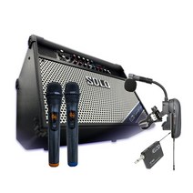 [shanlingua3] 국산 SOLO-400WSTM 충전식 포터블 앰프스피커 엘프/리얼마스터 전원까지 하나로/블루투스/MP3/FM/AUX/믹서시스템/리모컨, SOLO400W+색소폰무선마이크