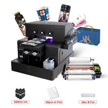 A4사이즈 UV DTF프린터 컬러 코팅 제품 프린팅, 미국 플러그, A4 UV 프린터