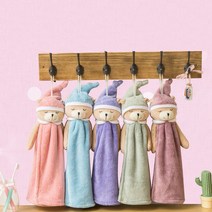 [1+1 무료배송]곰돌이 인형 핸드타올 주방 욕실 수건, 곰돌이 인형 핸드타올/스카이, 곰돌이 인형 핸드타올/핑크