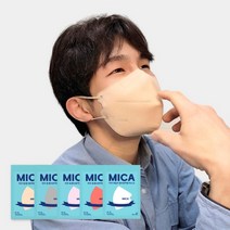 식약처허가 KF94 2D 새부리형 미카 썸 황사방역용 마스크 대형 컬러 / 화이트 마스크 100매, 프리미엄 (20매 5종set)