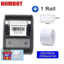 바코드 라벨 프린터 운송장 택배 감열 네임스티커 프린터Niimbot-B203 휴대용 핸드 헬드 감열식 미니 바코, 02 B203 Add 1W Roll