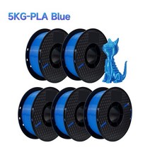 3D 프린터용 혼합 색상 PLA 필라멘트 인쇄용 재료 5KG 1kg 75mm, 10 5KG Blue
