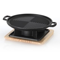 리빙아트 무쇠 그릴팬 25cm 고기불판 삼겹살 구이판