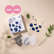 자연분해 친환경 마스크 피부 저자극 생분해 새부리형 마스크 플래닛03 스탠다드 10매, 화이트+화이트 끈, 화이트+화이트 끈