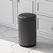 배터리 교체가 필요없는 블리바 자동센서 휴지통 쓰레기통 스테인리스, 그레이