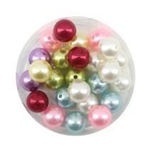 [홈앤스쿨] 진주구슬 반쪽진주 하트 별 꽃무늬 칼라 단색 혼합 DIY 만들기 꾸미기 데코 재료 용품 환경판 진주, 칼라진주(혼합)_20mm