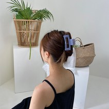 시나몬걸 파스텔 사각 8cm 집게핀 5color 올림머리 반묶음