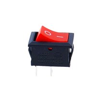 토글스위치 전등 전자식 전원10 개/몫 KCD1 2 핀 250V 3A 보트 스위치 21*15 스냅인 SPST ON OFF 로커 위치, 02 빨간