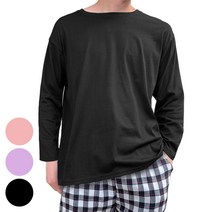 텐클로 빅사이즈 XL-9XL(90~130) 남녀공용 라운드 스판 긴팔 티셔츠 이지웨어