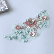 입체 꽃 자수 비즈 천 나비 패치 한복 장식 액세서리 수제 DIY 스티치 셀프 옷 장식
