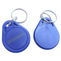 ISO 14443A 13.56MHZ MIFARE Classic 1K Keychain Blue Color Pack of 10 (Blue-ID Printed) null, 1, Blue-ID Printed