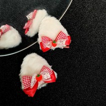 할로윈 액세서리 가을과 겨울 플러시 고양이 귀 머리핀 귀여운 딸기 활 머리핀 서브넷과 머리 장식