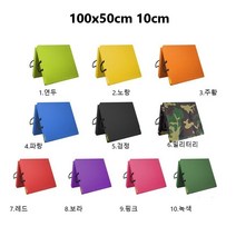 체육관 1인용 두꺼운 접이식 100x50 두께 10cm 매트, 파랑