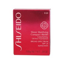 시세이도 시어 매티파잉 컴팩트 리필 SPF21 9.8g, D20 Rich Brown, 1개
