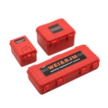 제이즈 트랙사스 Trx4 축 Scx10 90046 D90 1/10 Rc 크롤러 액세서리 용 3Pcs 플라스틱 자동차 보관 상자 장식 도구, 02 Red