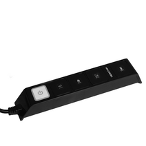 디자인 멀티탭 네모탭 일반형 4구 올블랙, 5m