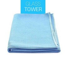 초극세사 유리 전용 세차 타월 대형 400x500 세정, 1개